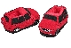   Mercedes-Benz Plush Slippers, Red MERCEDES