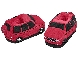   Mercedes-Benz Plush Slippers, Red MERCEDES