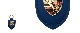 Брелок для ключей с гербом Porsche Crest Keyring, Blue PORSCHE